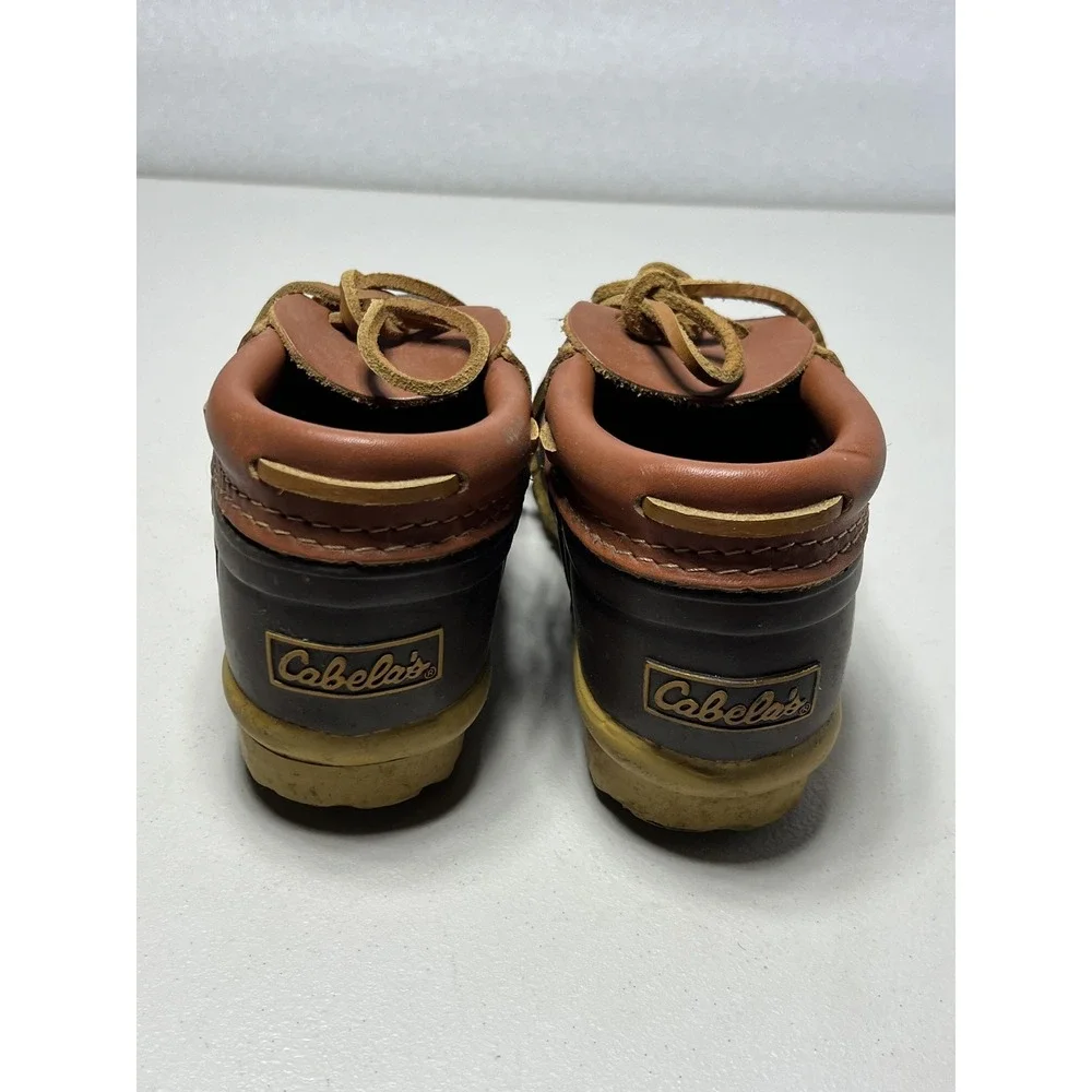 Cabela's Duck Boots Mens Size‎ 6 Brown Leather Waterproof Steel Shank Hunting